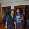 Mika Singh and Rahul Vaidya pose for the media at Suresh Wadkar's Birthday Bash