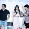 Salman Khan, Athiya and Sooraj Signs the Shoe During the Press Meet of 'Hero' in Gurgaon