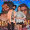Shahid Kapoor and Alia Bhatt pose for the media at the Song Launch of Shaandaar