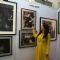Juhi Chawla Checks Out The Painting at Retrospective Exhibition