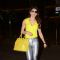 Urvashi Rautela poses for the media at Airport after returning India from Miss Universe Pageant