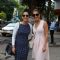 Caterina Murino with Gauahar Khan snapped outside Japenese Restaurant