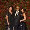 Boney Kapoor with Anshula and Khushi Kapoor at Ranveer Deepika Wedding Reception Mumbai
