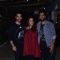 Angad Bedi and Neha Dhupia with Vicky Kaushal snapped during the screening of 'URI'