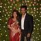 Sharad Kelkar and wife at Amit Thackeray's reception