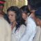 Kajol arriving at the Aishwarya Rai & Abhishek Bachchan wedding sangeet ceremony