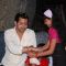 Raksha Bandhan on the sets of ''Chote Miya 2'' with Rahul Mahajan, in Mumbai