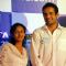 Tata Indicom Brand Ambassador Irfan Pathan with a female fan who trying to kiss Irfan Pathan at a function of showcases Photon - Mobile broadband services in Kolkata on Monday 17th Aug 09