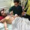 A person injured in the grenade attack in Srinagar Monday under treatment in hospital
