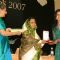 President Pratibha Devi Singh Patil presenting '''' 55th National film award to Shreya Ghoshal at Vigyan Bhawan, in New Delhi on Wednesday, also in photo I and B minister Ambika Soni