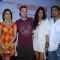 Bollywood actress Aarti Chabbria with Anushka Manchanda at "Sun Burn Press Meet" at Blue Frog