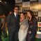 Bollywood actors Abhishek Bachchan with Vidya Balan and Aishwarya Rai Bachchan at the premiere of film "Paa"