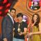 Abhishek Bachchan, Sharukh Khan and Aishwarya Rai at Apsara Awards in Chitrakot Grounds
