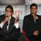 Mega Star Amitabh Bachchan and R Madhavan at the press meet of "Teen Patti" in Cinemax in Mumbai