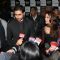 Bollywood star Abhishek Bachchan and Aishwarya Rai Bachchan for the red carpet premiere of the movie "Rann" , in New Delhi on Thursday 28 Jan 2010