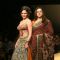 Bollywood actress Esha Deol with her mother Hema Malini at the Wills Lifestyle India Fashion Week 2010, in New Delhi