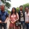 Vinod Khanna and Poonam Dhillon at the Mahurat of ''One & Only''