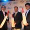 Amitabh Bachchan and Sarouv Gangulai at ESPN Airtel Champions League Press conference at Taj Lands End, Bandra, Mumbai on Friday Afternoon