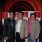 Rishi and Randhir Kapoor with Akshay Kumar on the show of  'Master Chef India' at Filmcity in Mumbai