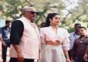 Janhvi Kapoor and Boney Kapoor sparkle in WHITE at IFFI 2018