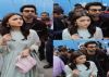 Ranbir PROTECTS Alia as they get MOBBED by Crowd in Delhi; VIDEO