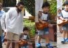 Taimur SHOWS OFF his Guitar to his Papz Uncles, pulls out CUTE antics