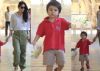 Taimur SHOWS OFF his Drawing to his Papz Uncles while heading with Mom