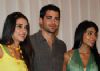Tara Sharma, Jesse Metcalfe and Shreya Saran at the press meet