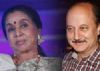 Asha Bhosle nervous while shooting with Anupam Kher