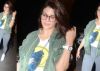 Jacqueline Fernandez spotted wearing her emotion on a t-shirt