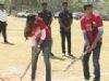 Jay Bhanushali and Amruta Patki during 'Cricket Day' event at SRPF Ground, Goregaon