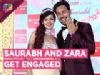 SAURABH PANDEY AND FIANCE ZARA BARRINGS ENGAGEMENT CEREMONY