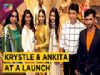 Krystle DSouza And Ankita Bhargava At Sulakshana Mangas Store Launch