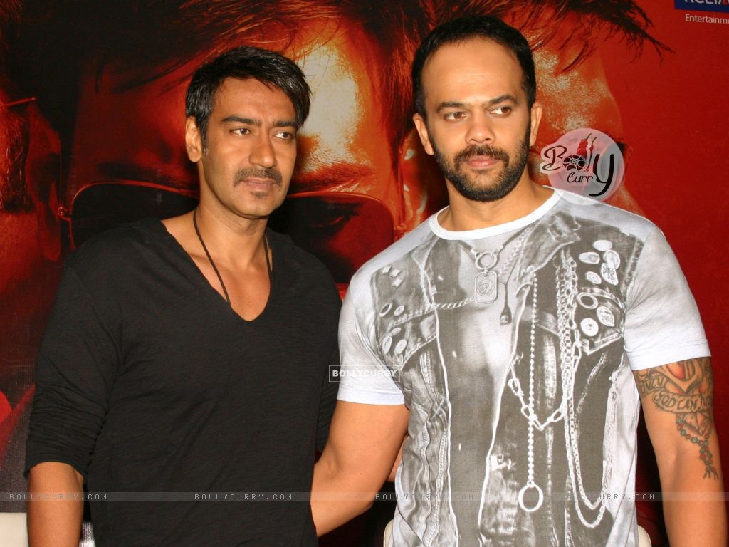 Wallpaper - Ajay Devgan and Rohit Shetty at press meet to promote their  film 