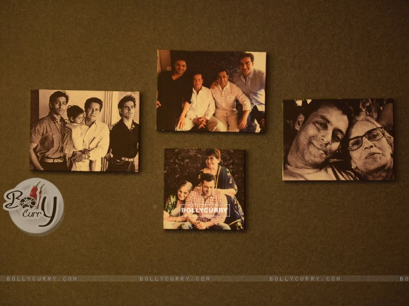 Collage of Family Pictures on the Bedroom Wall in Salman Khan's Chalet at Bigg Boss Nau (380799) size:800x600